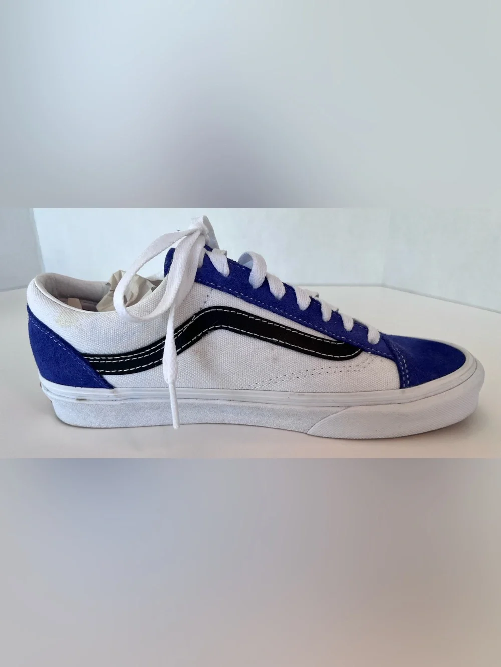 Vans Style 36 Retro Sport Sneakers in Royal Blue and True White